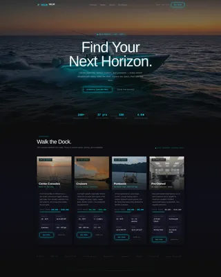 Cinematic Boat Dealer & Marina Landing Page Template