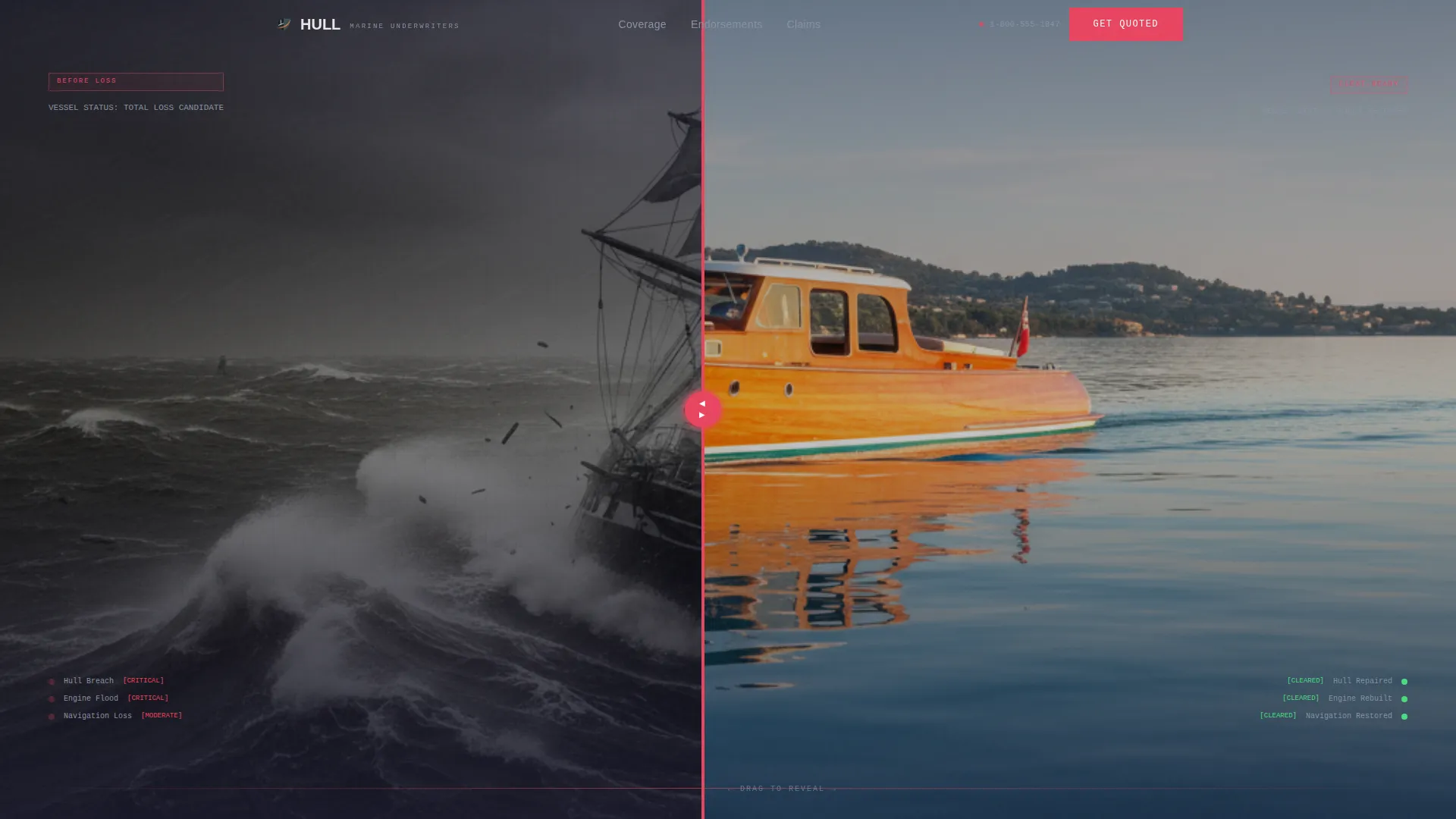 Marine Insurance Agency Landing Page Template