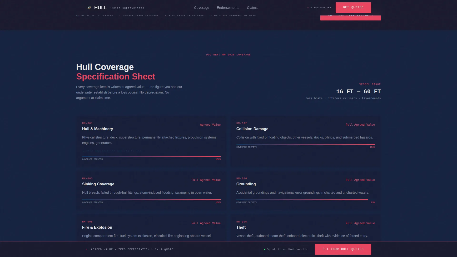 Marine Insurance Agency Landing Page Template