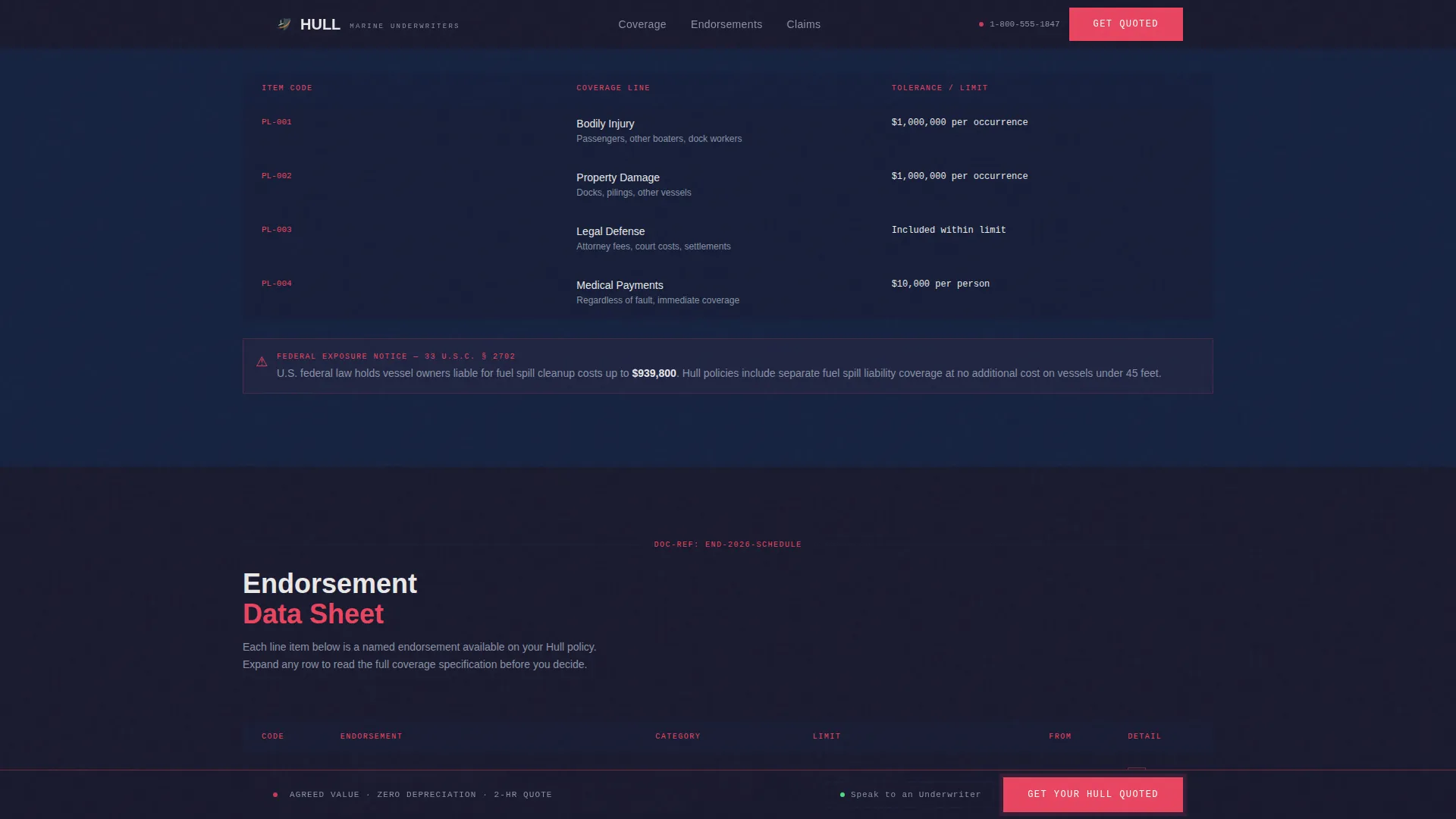 Marine Insurance Agency Landing Page Template
