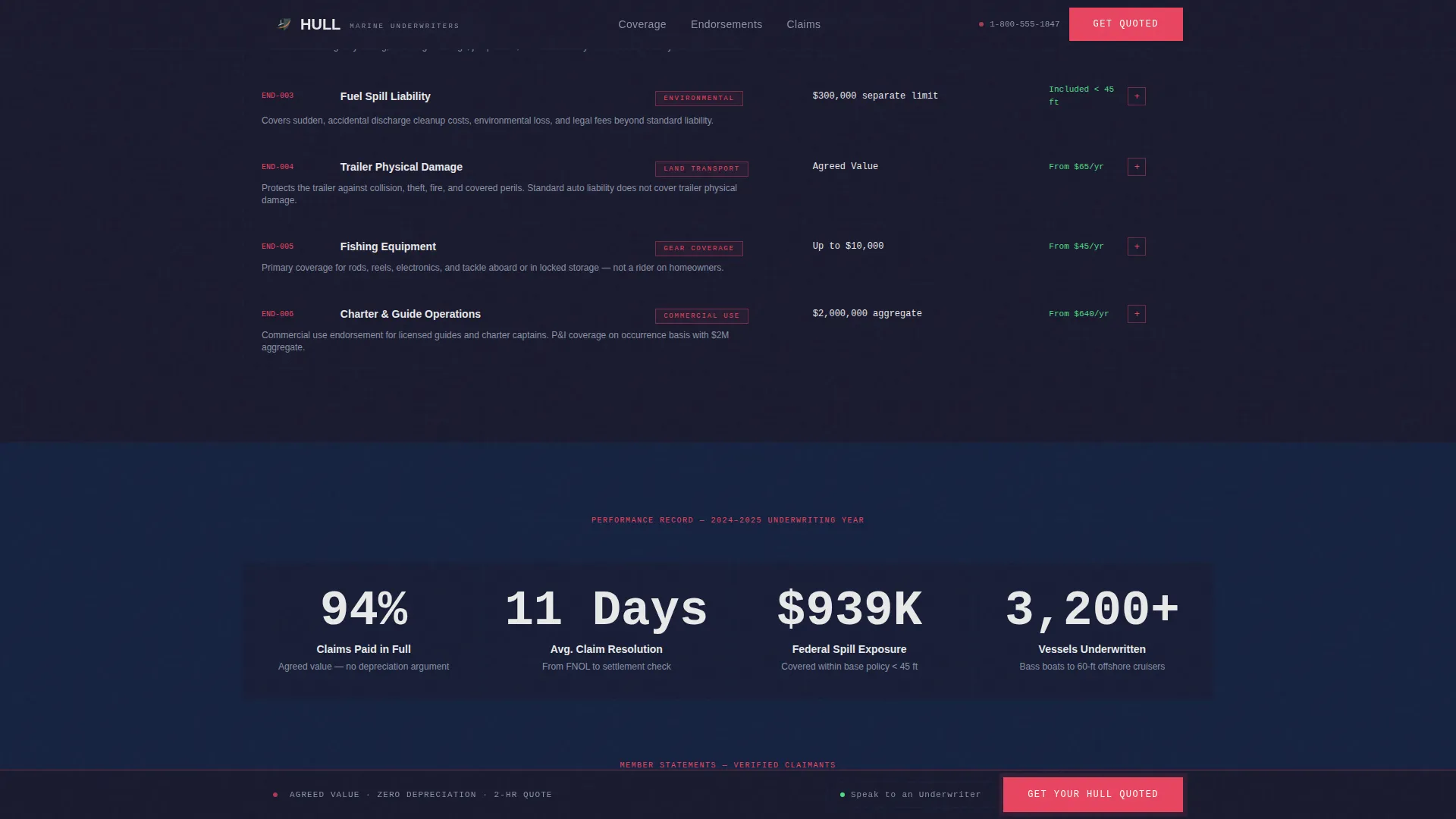 Marine Insurance Agency Landing Page Template