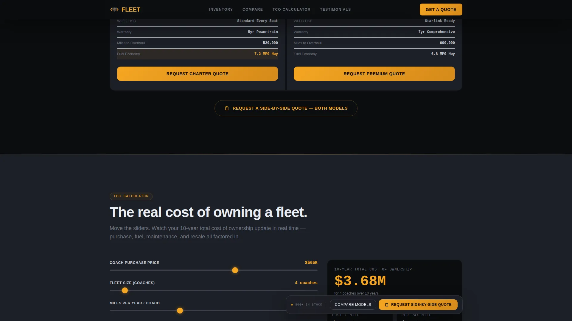 Immersive Bus & Coach Dealer Landing Page Template