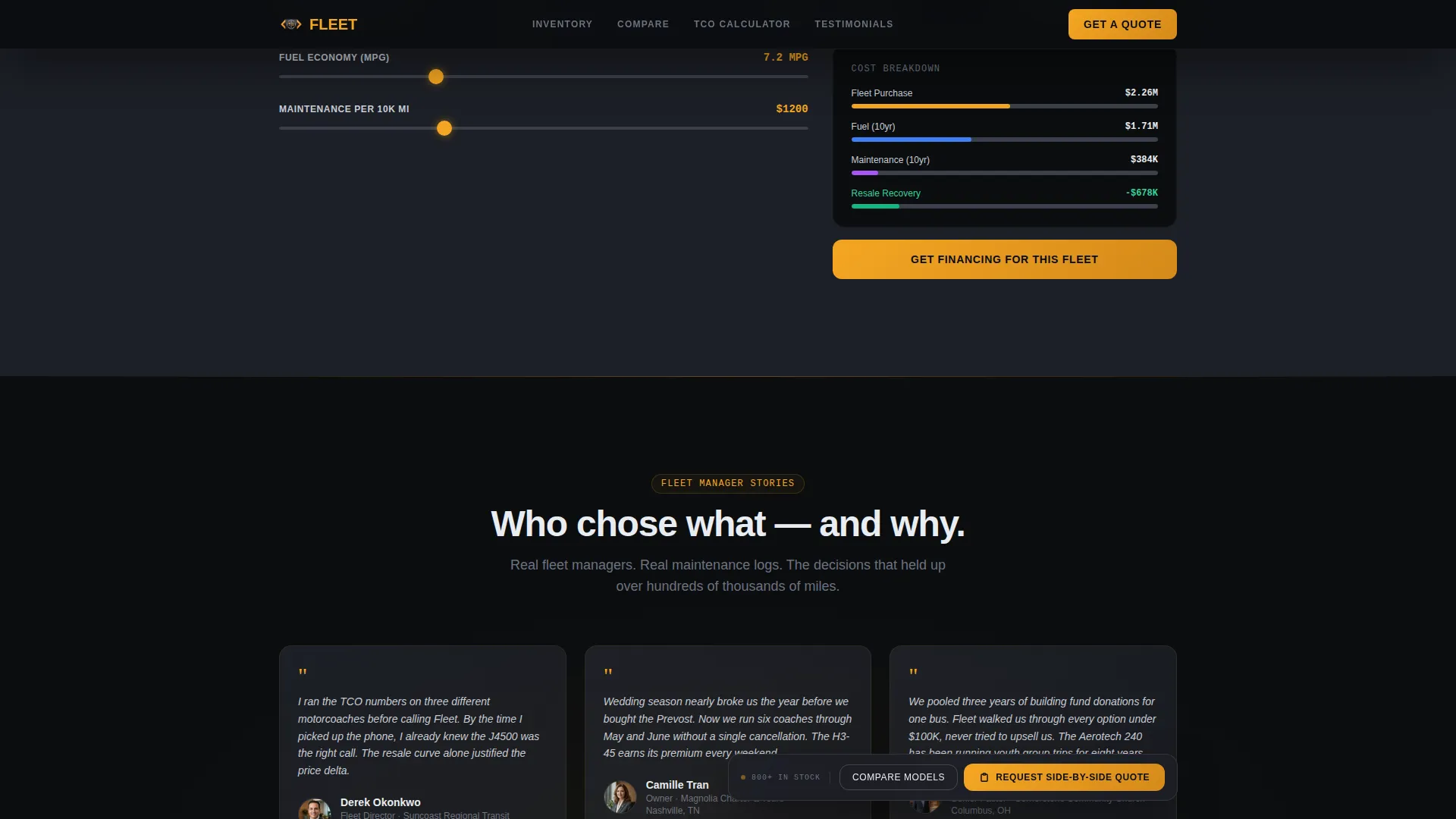 Immersive Bus & Coach Dealer Landing Page Template