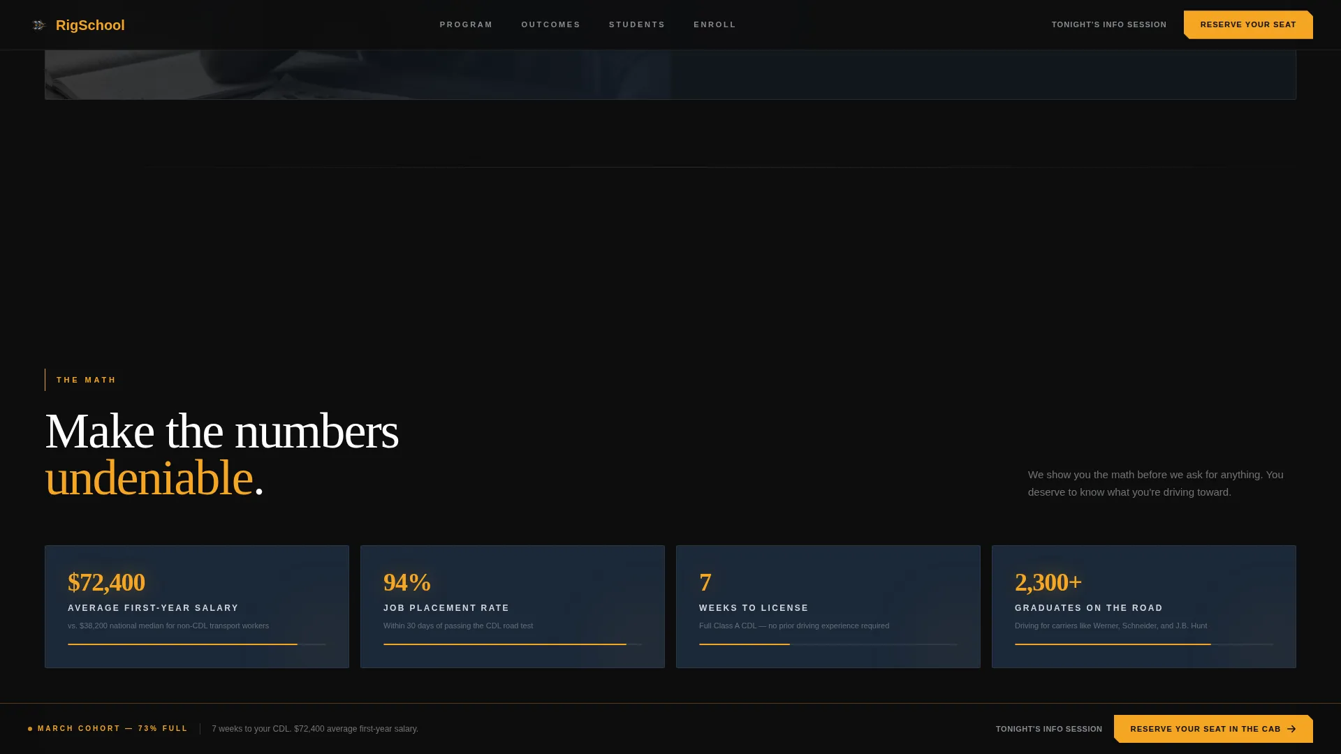 CDL Training School Landing Page Template