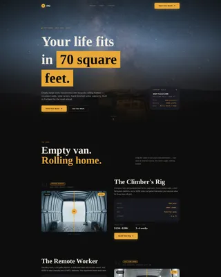 Camper Van Conversion Gallery Landing Page Template