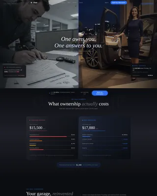 Cinematic Car Subscription Landing Page Template