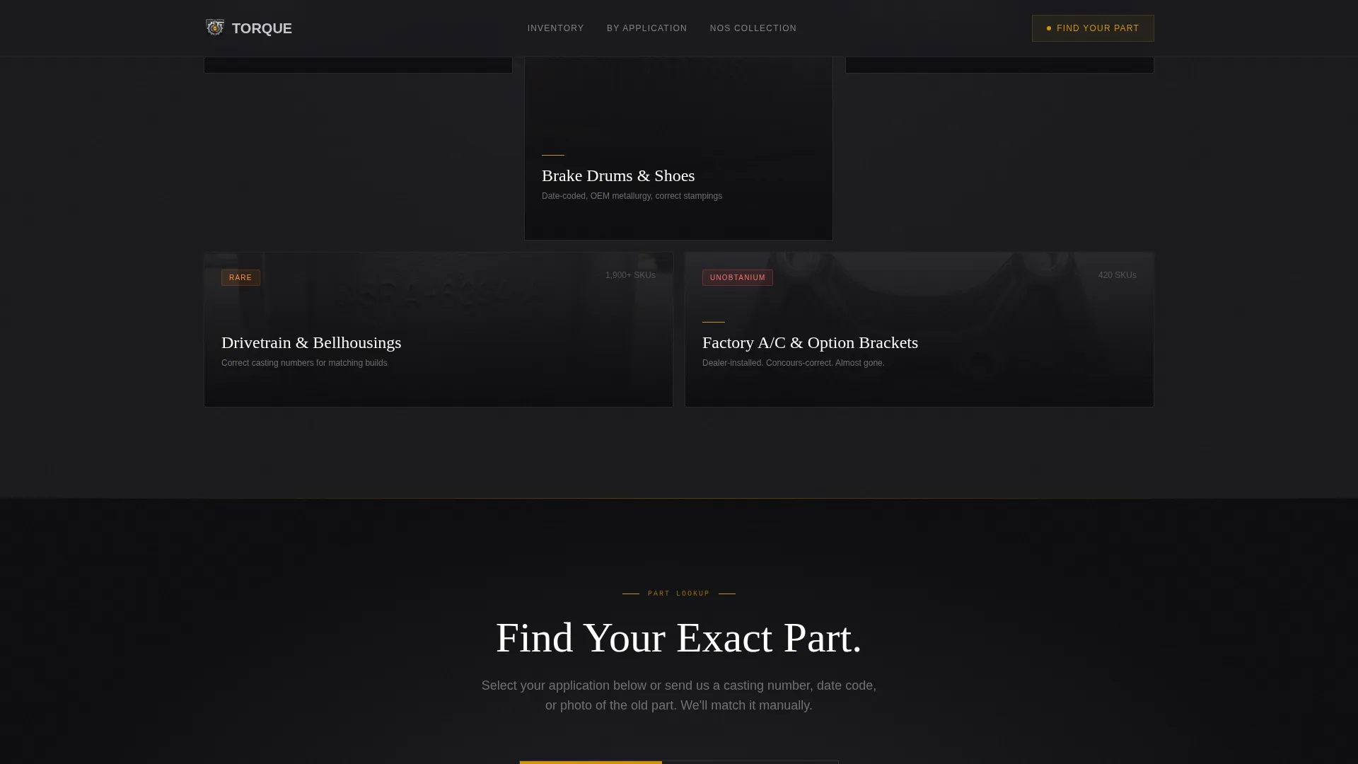 Classic Car Parts Landing Page Template