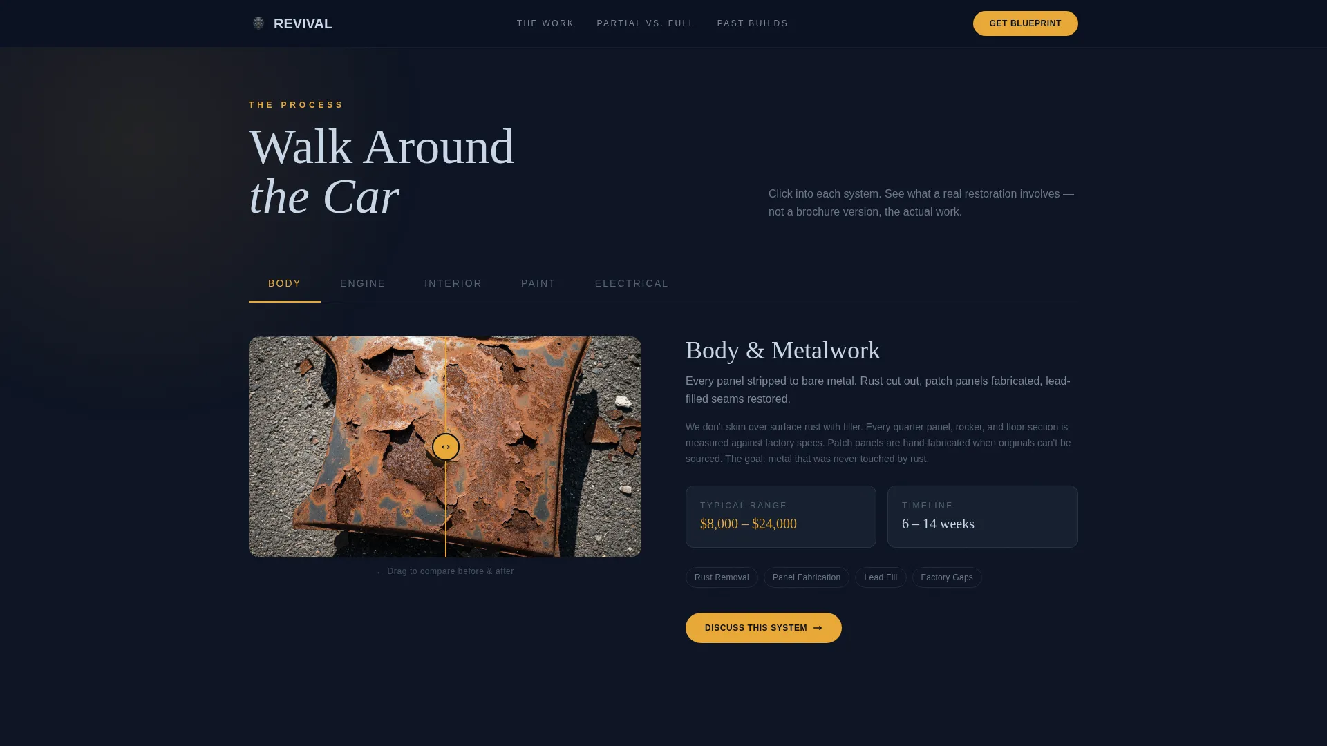 Classic Car Restoration Landing Page Template