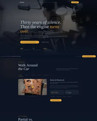 Classic Car Restoration Landing Page Template