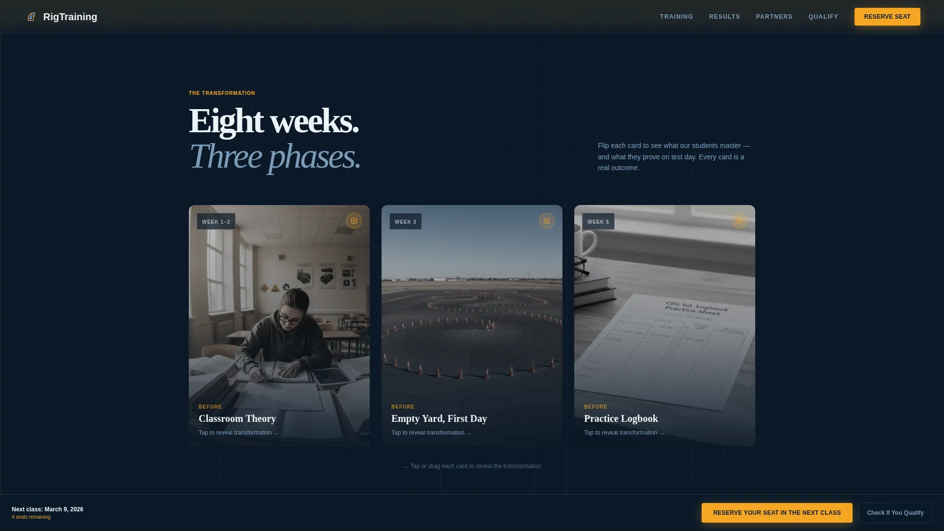 CDL Training School Landing Page Template