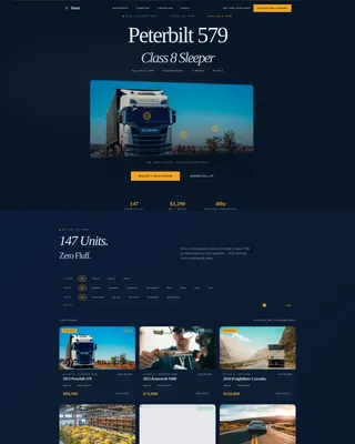 Commercial Truck Dealer Gallery Landing Page Template