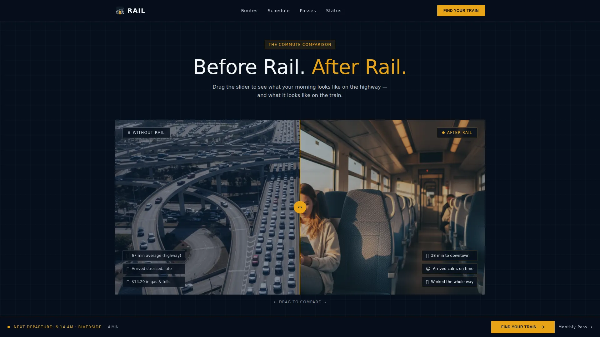 Commuter Rail Service Landing Page Template