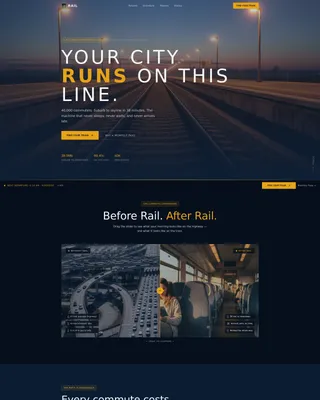 Commuter Rail Service Landing Page Template