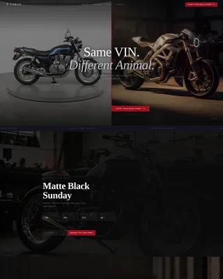 Custom Motorcycle Builder Landing Page Template