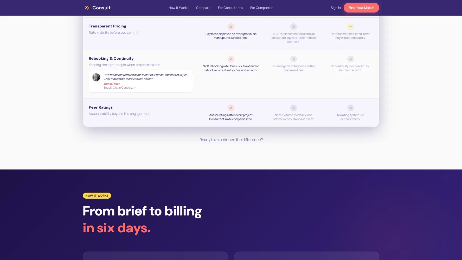 Consulting Marketplace Landing Page Template