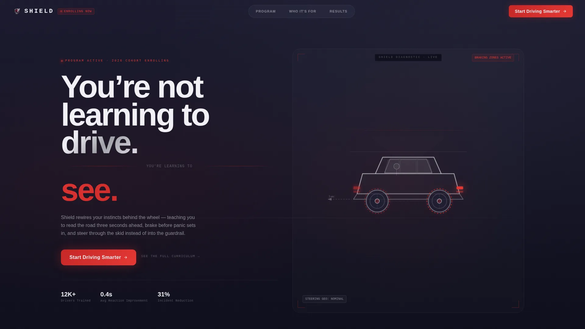 Defensive Driving Landing Page Template