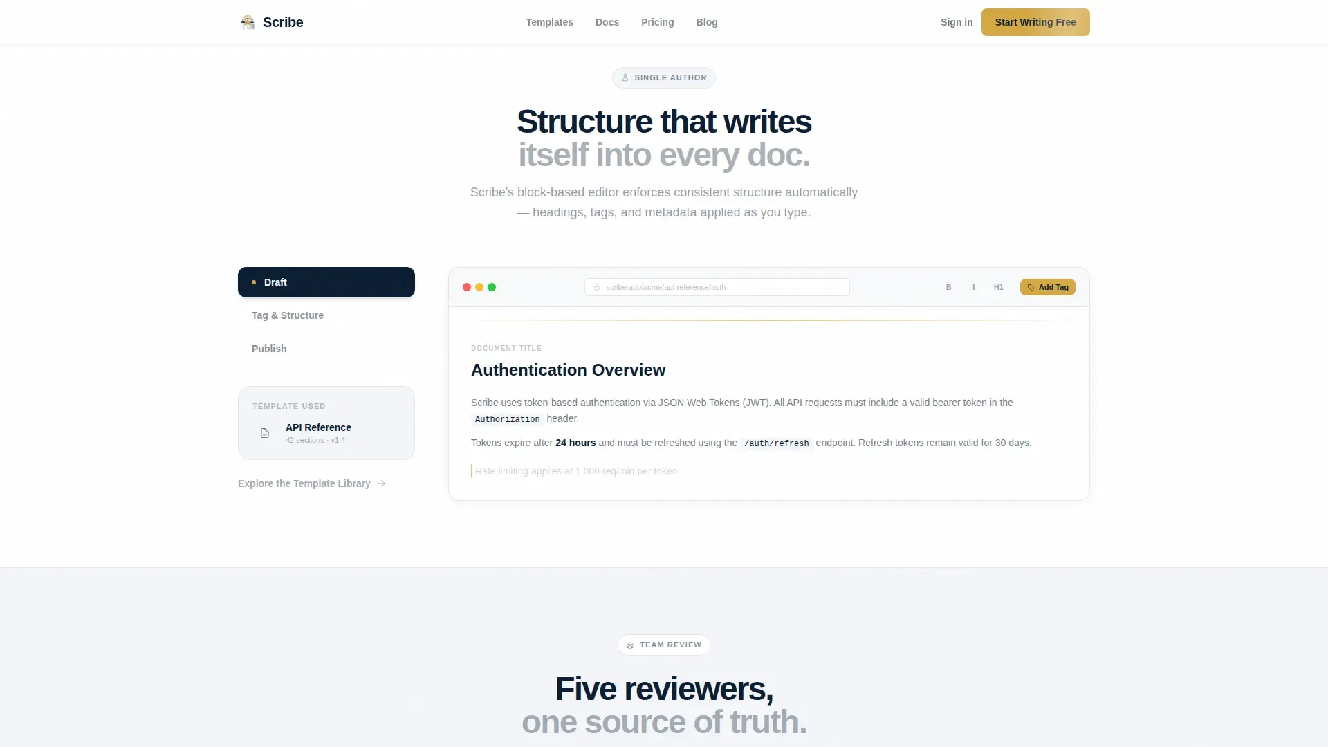 Content Authoring Tool Landing Page Template