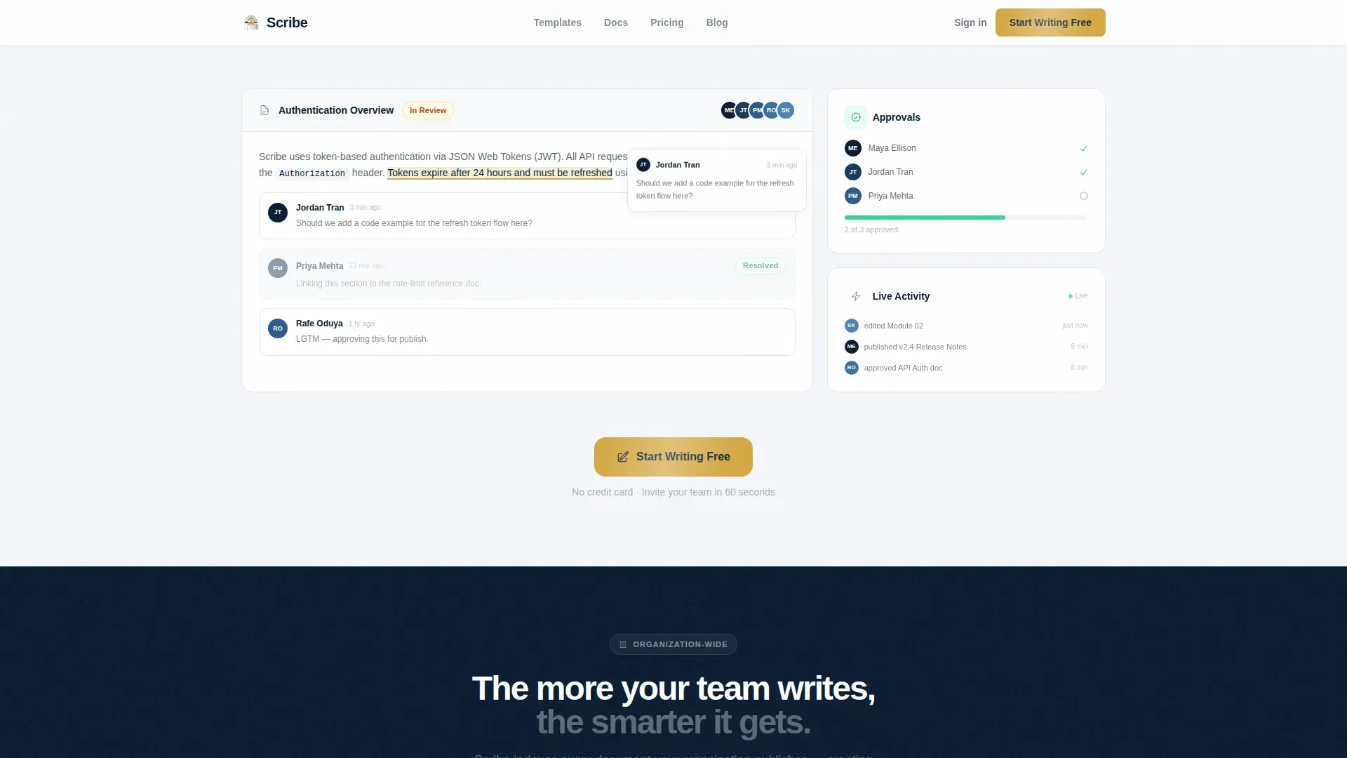 Content Authoring Tool Landing Page Template