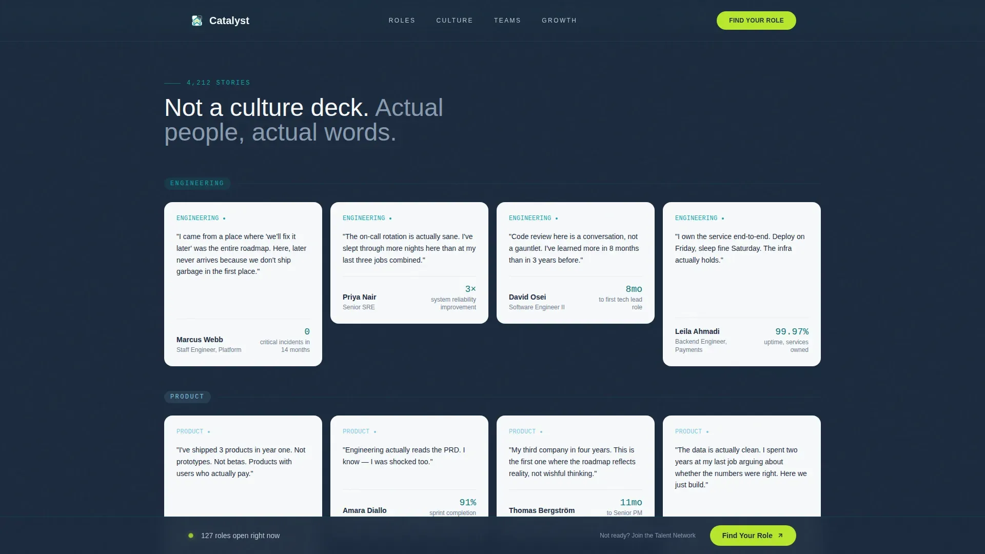 Corporate Precision Employer Branding Landing Page
