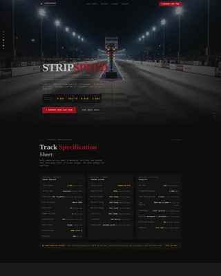 Drag Racing Strip Landing Page Template