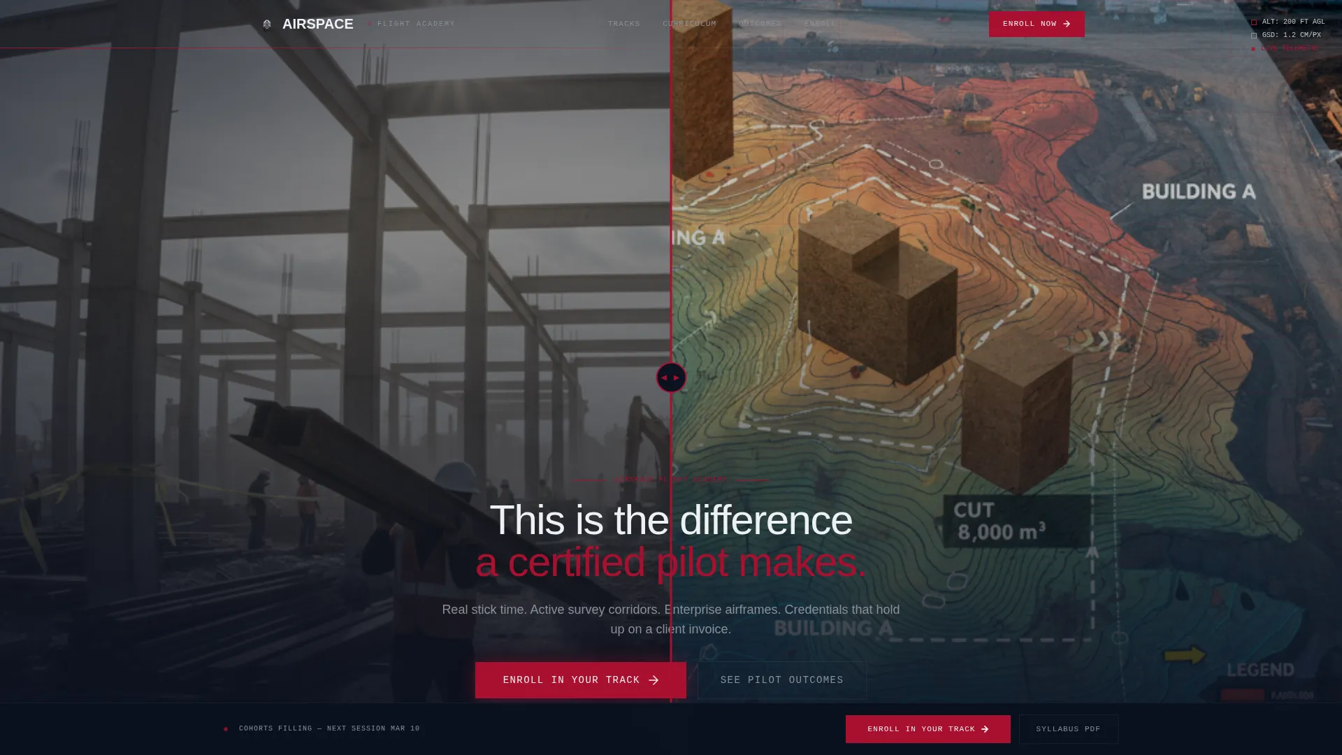 Drone Training Landing Page Template