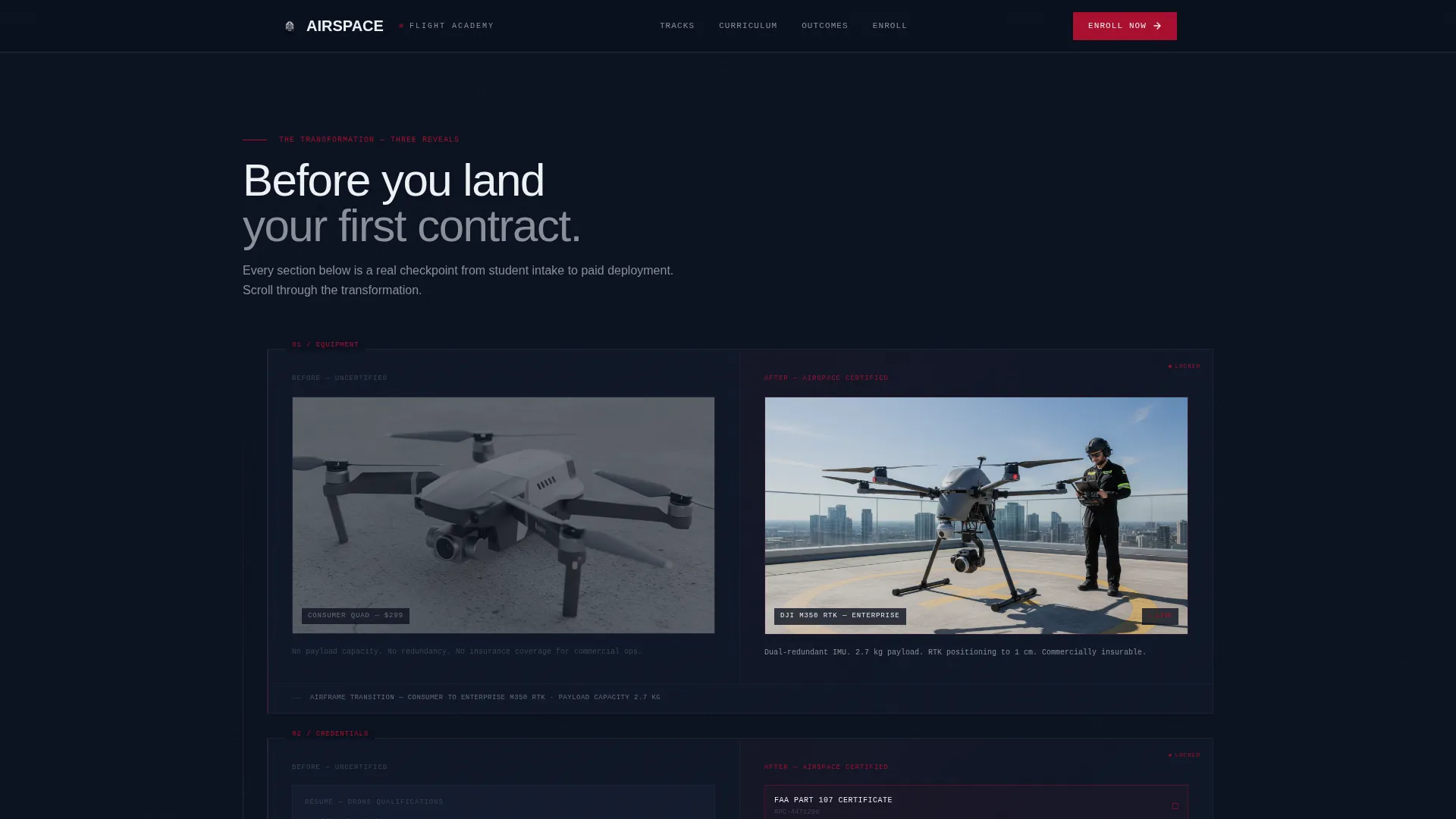 Drone Training Landing Page Template