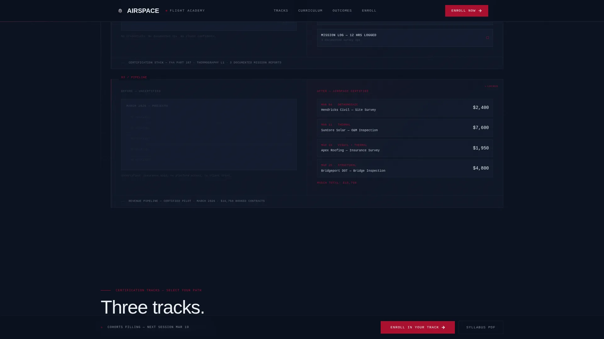 Drone Training Landing Page Template