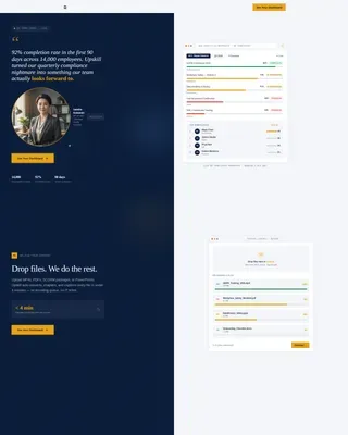 Compliance Learning Platform Landing Page Template