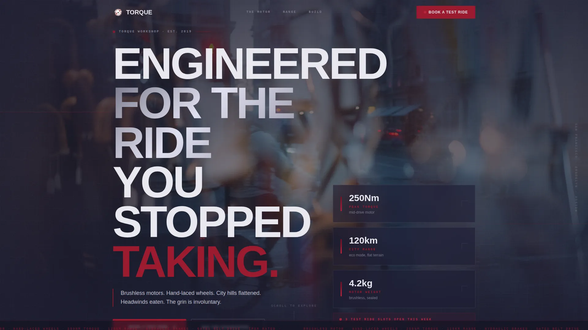 Precision E-Bike Shop Landing Page Template