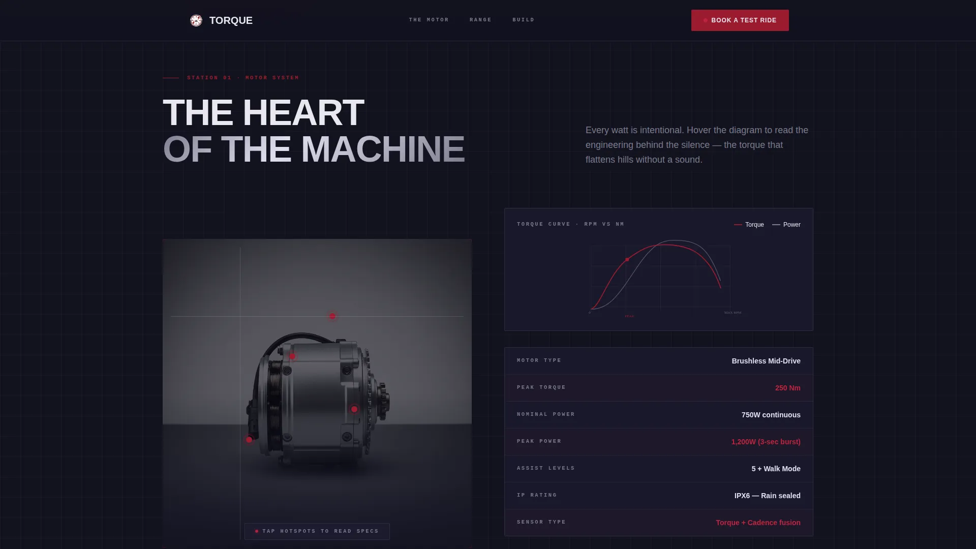 Precision E-Bike Shop Landing Page Template