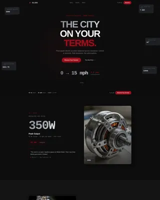 Electric Scooter Landing Page Template