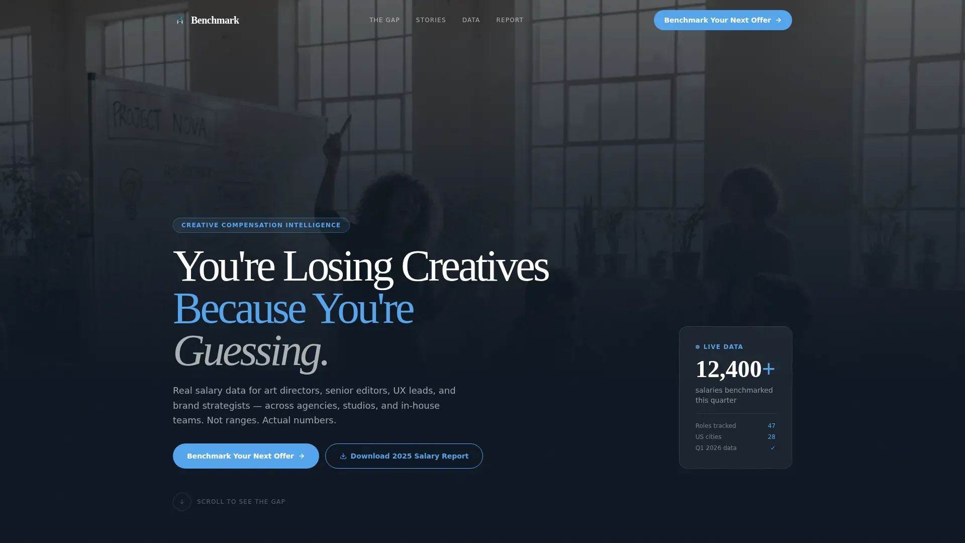 Compensation Benchmarking | Free Website Template | Rocket