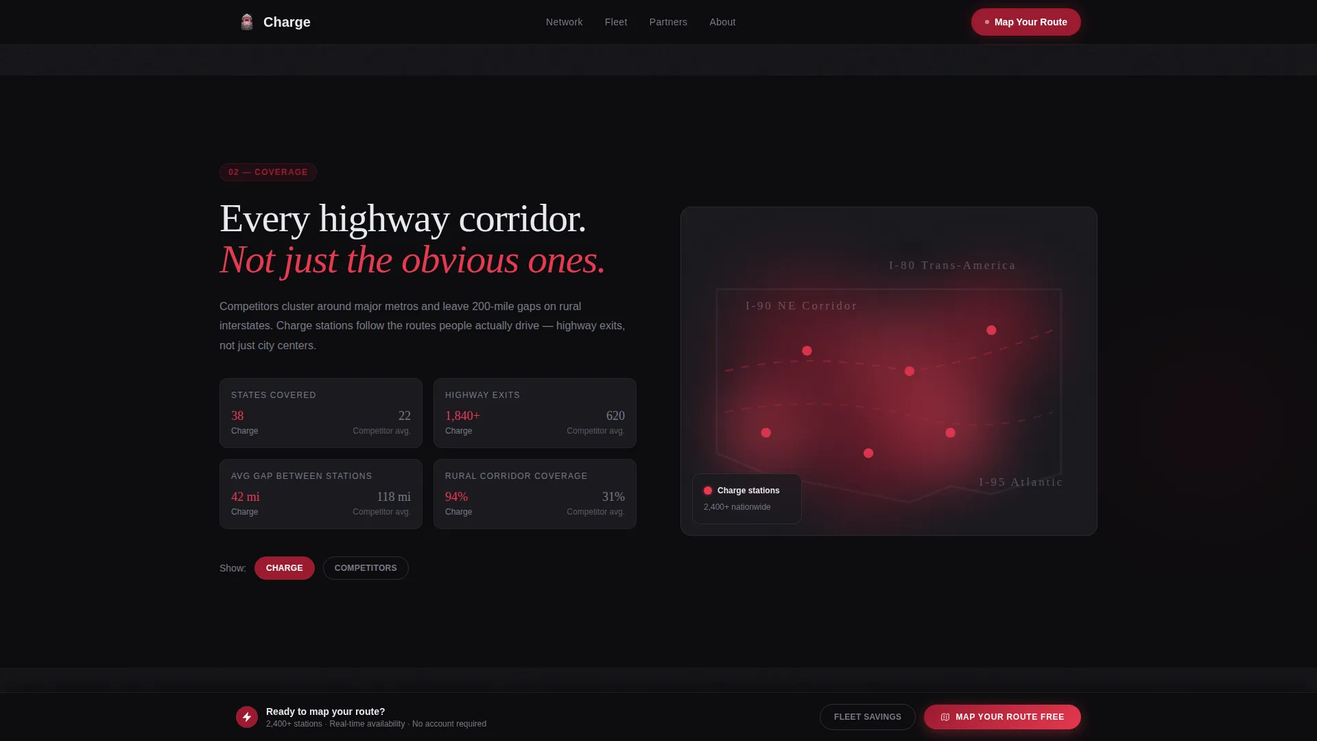 EV Charging Network Landing Page Template