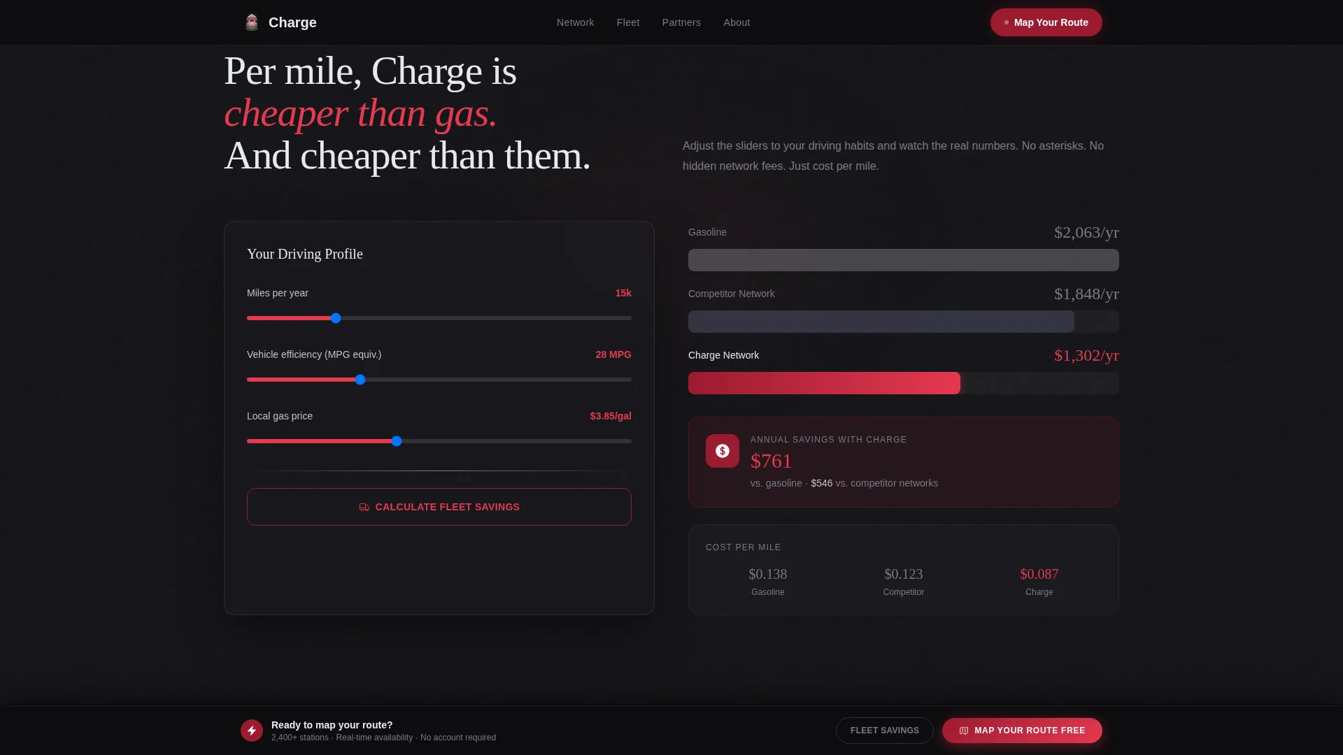 EV Charging Network Landing Page Template