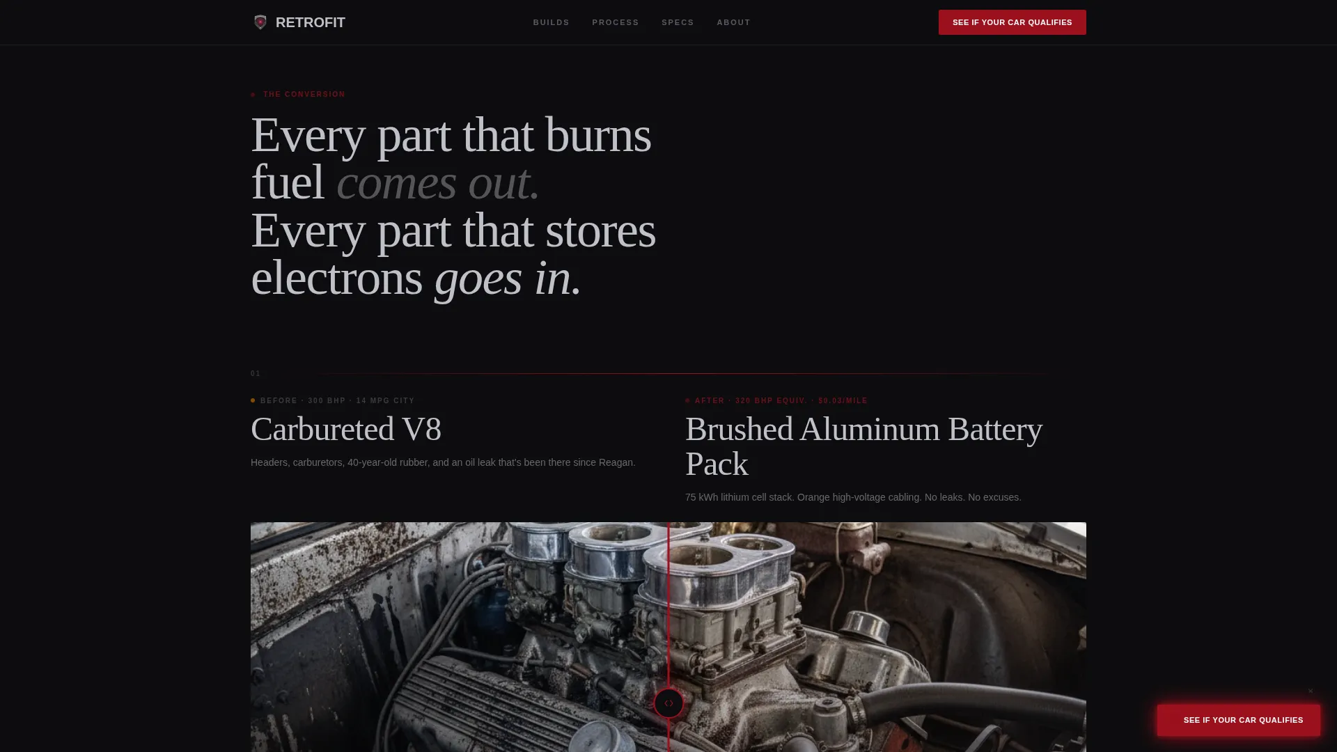 EV Conversion & Retrofit Shop Landing Page Template