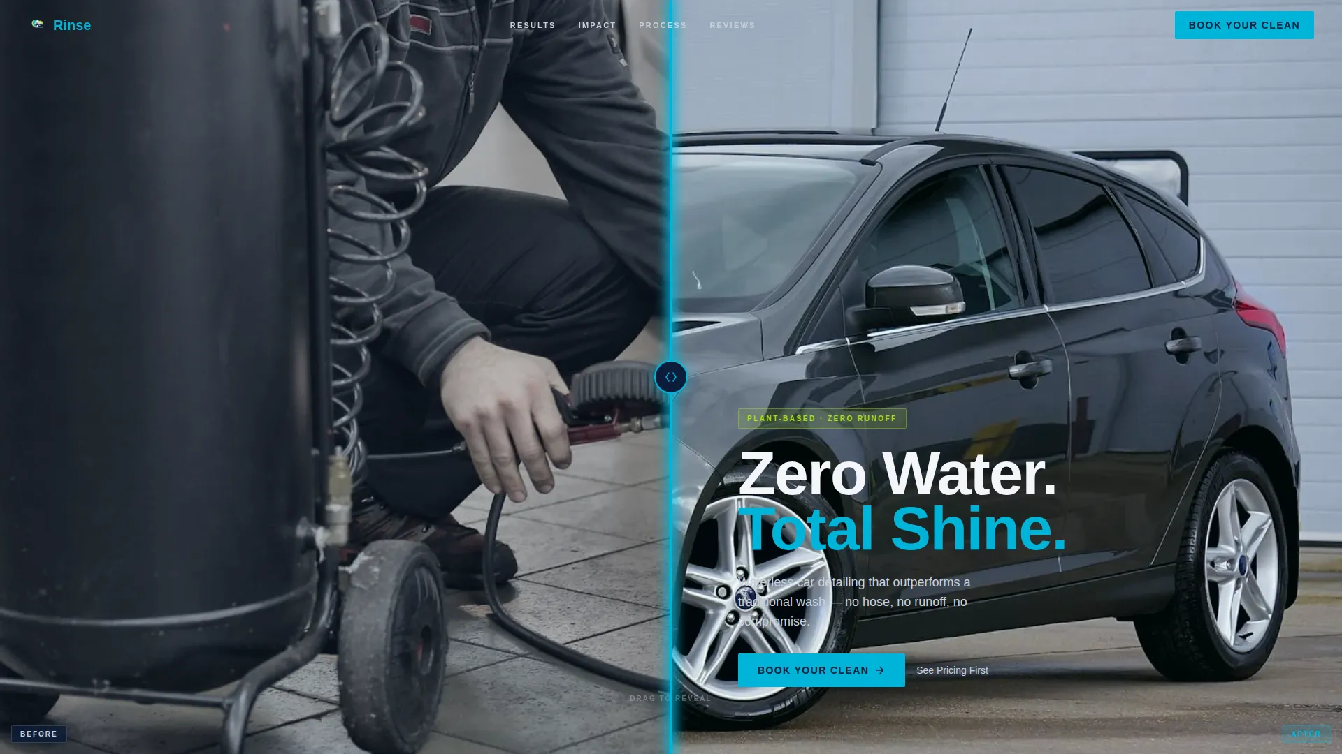 Eco Car Wash & Detailing Landing Page Template