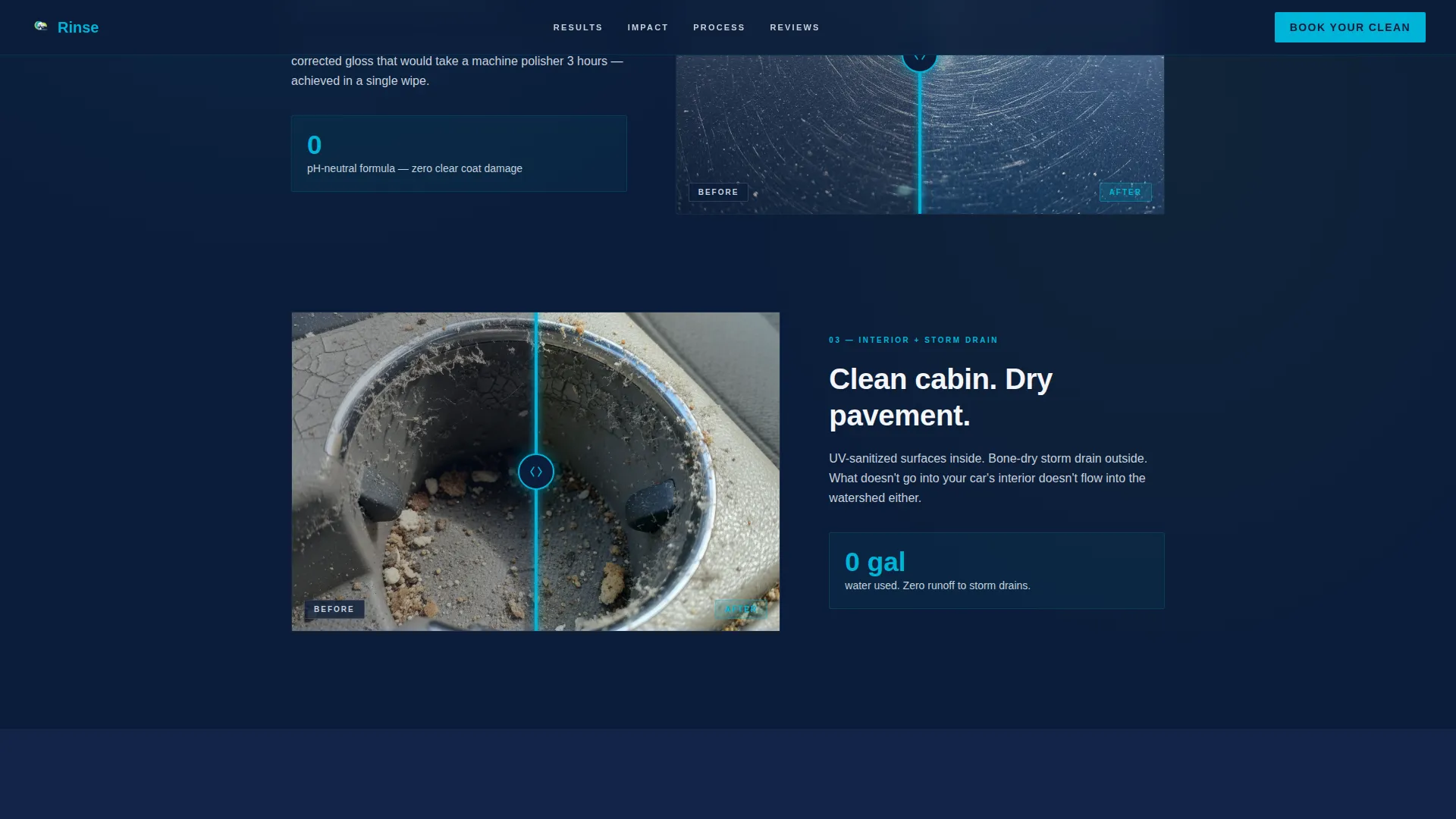 Eco Car Wash & Detailing Landing Page Template