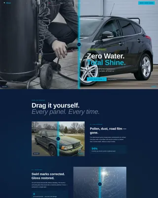 Eco Car Wash & Detailing Landing Page Template