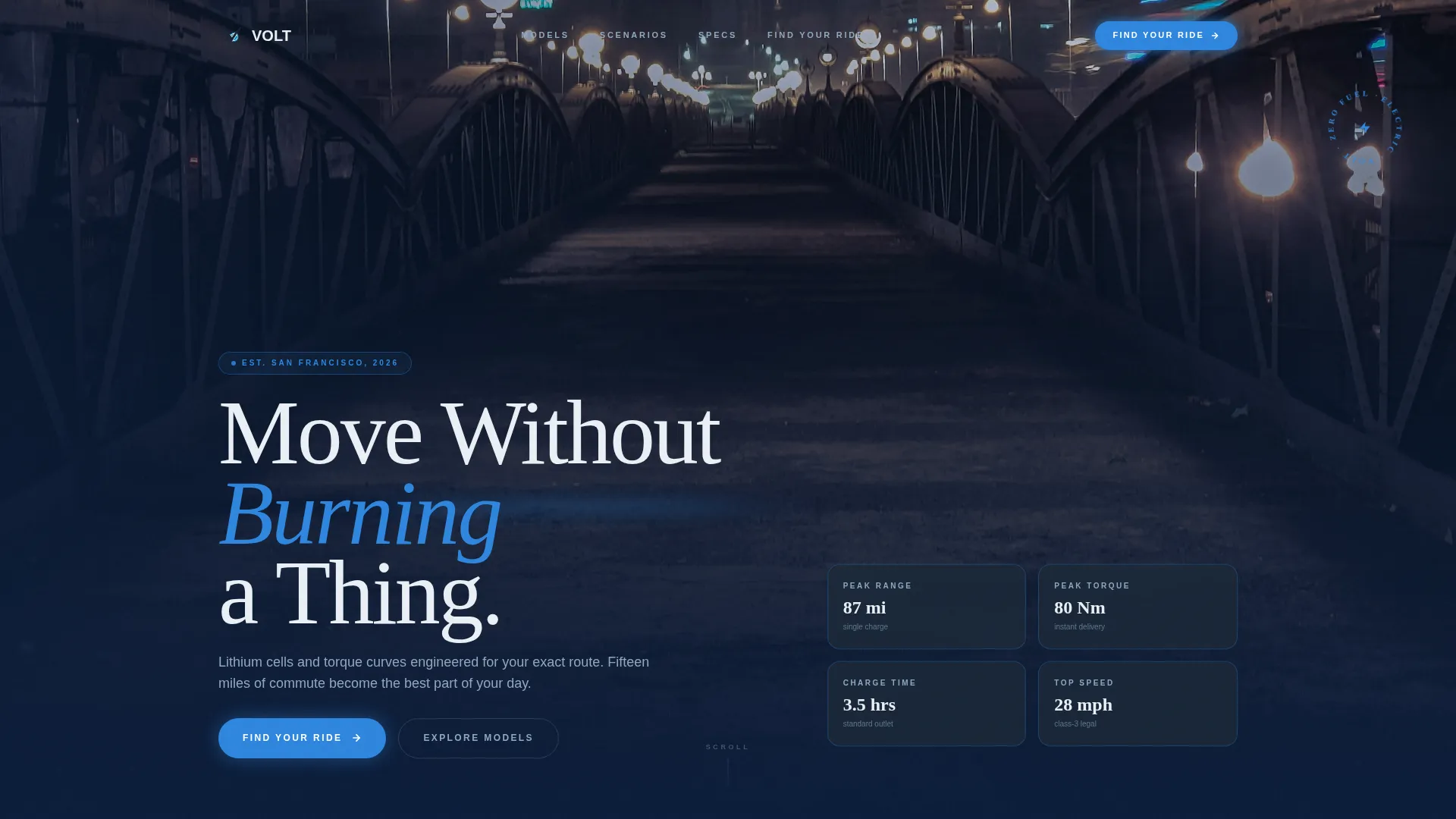 Electric Bike & Scooter Lead Gen Landing Page Template