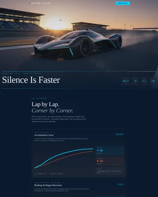 Electric Racing Team Landing Page Template