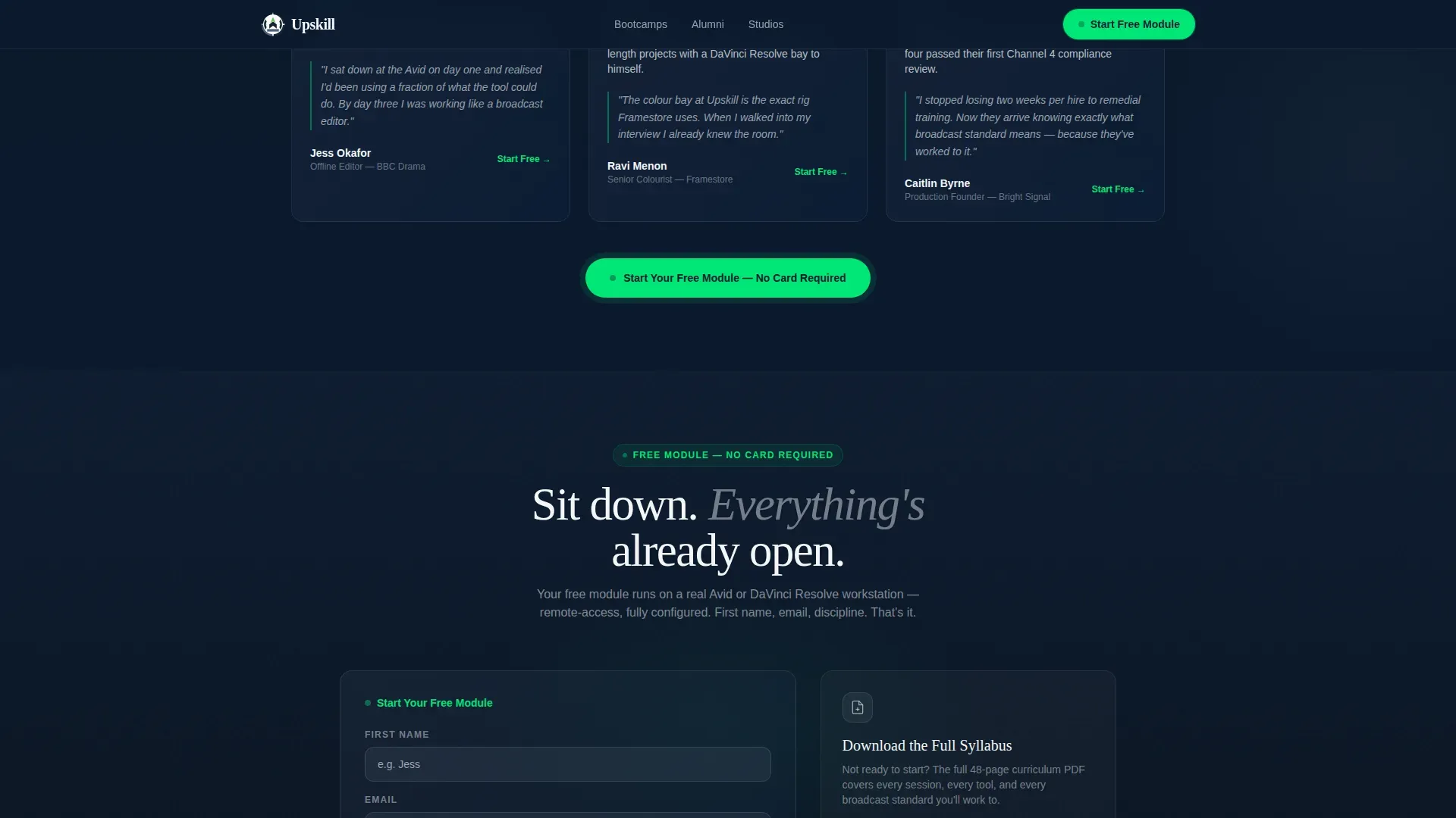 Bootcamp Creative Training | Free Website Template | Rocket