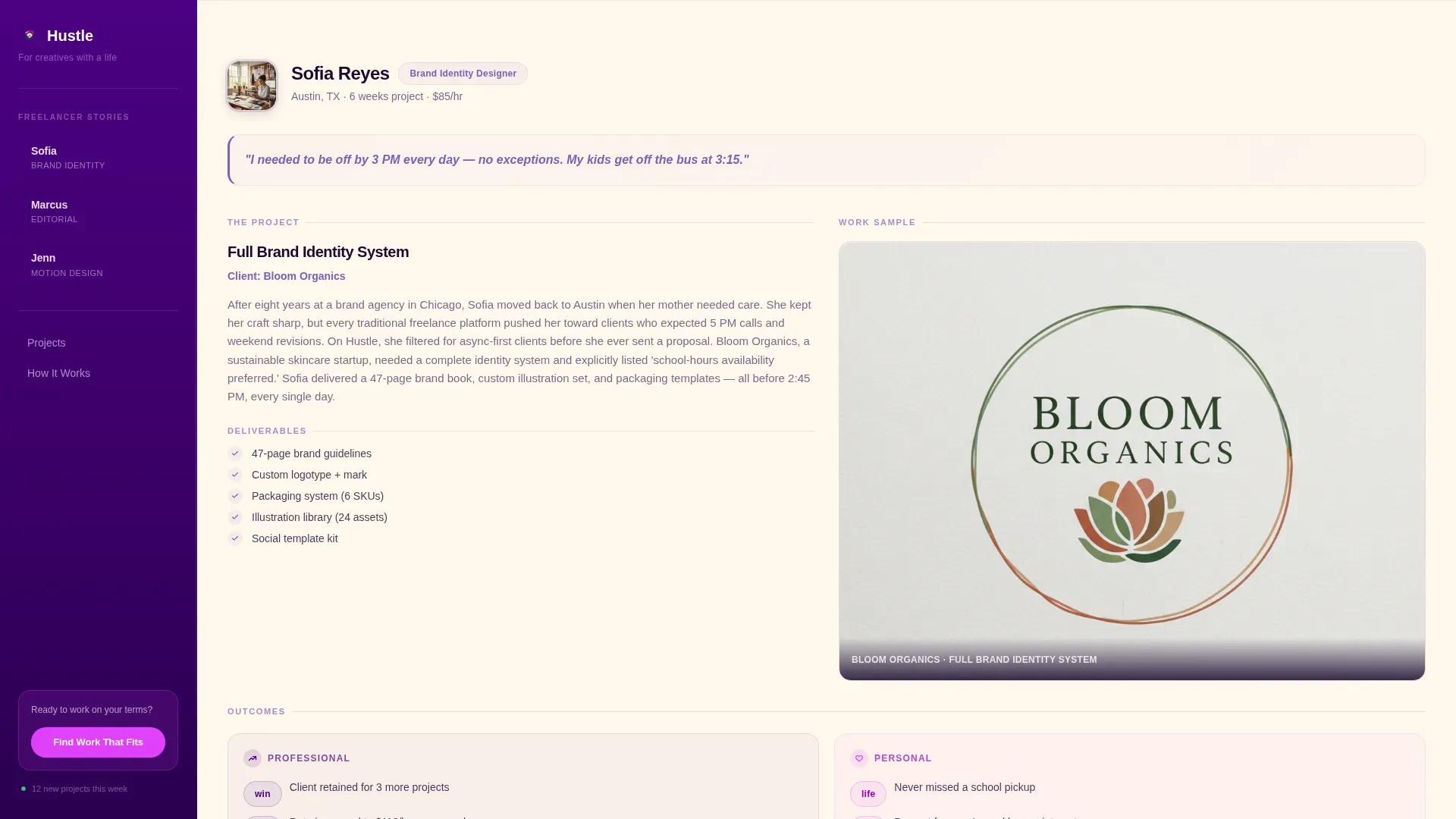 Creative Freelance Marketplace Landing Page Template