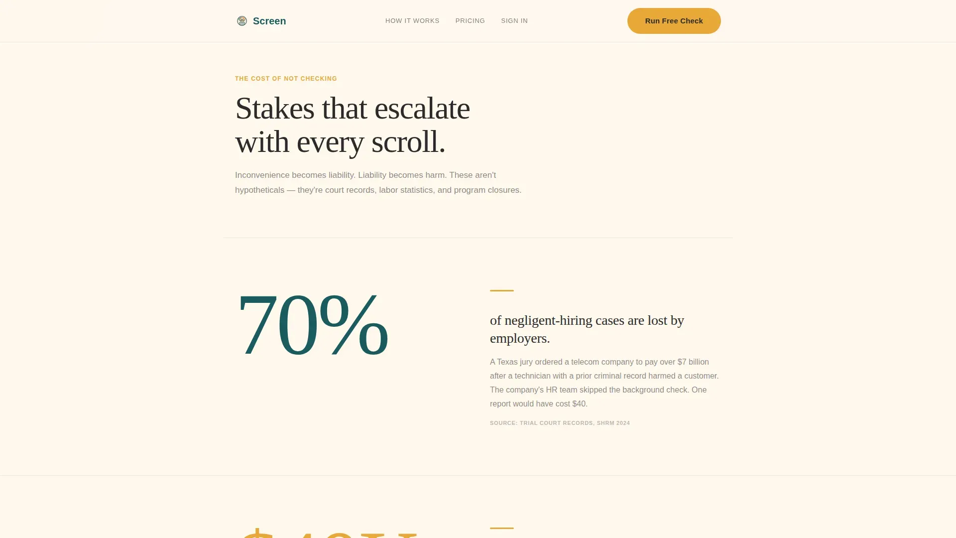 Background Check Service Landing Page Template
