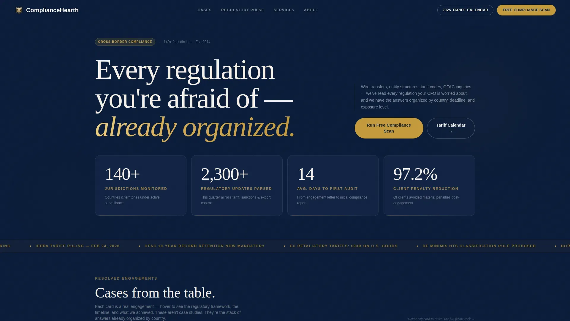Cross-Border Compliance | Free Website Template | Rocket