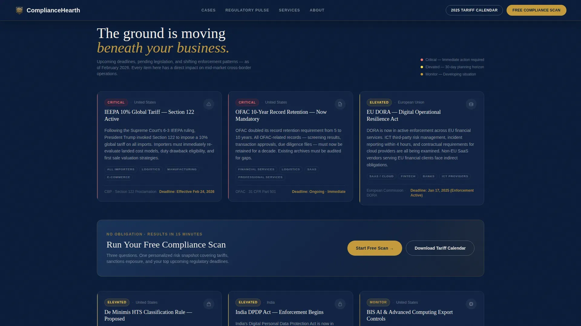 Cross-Border Compliance | Free Website Template | Rocket