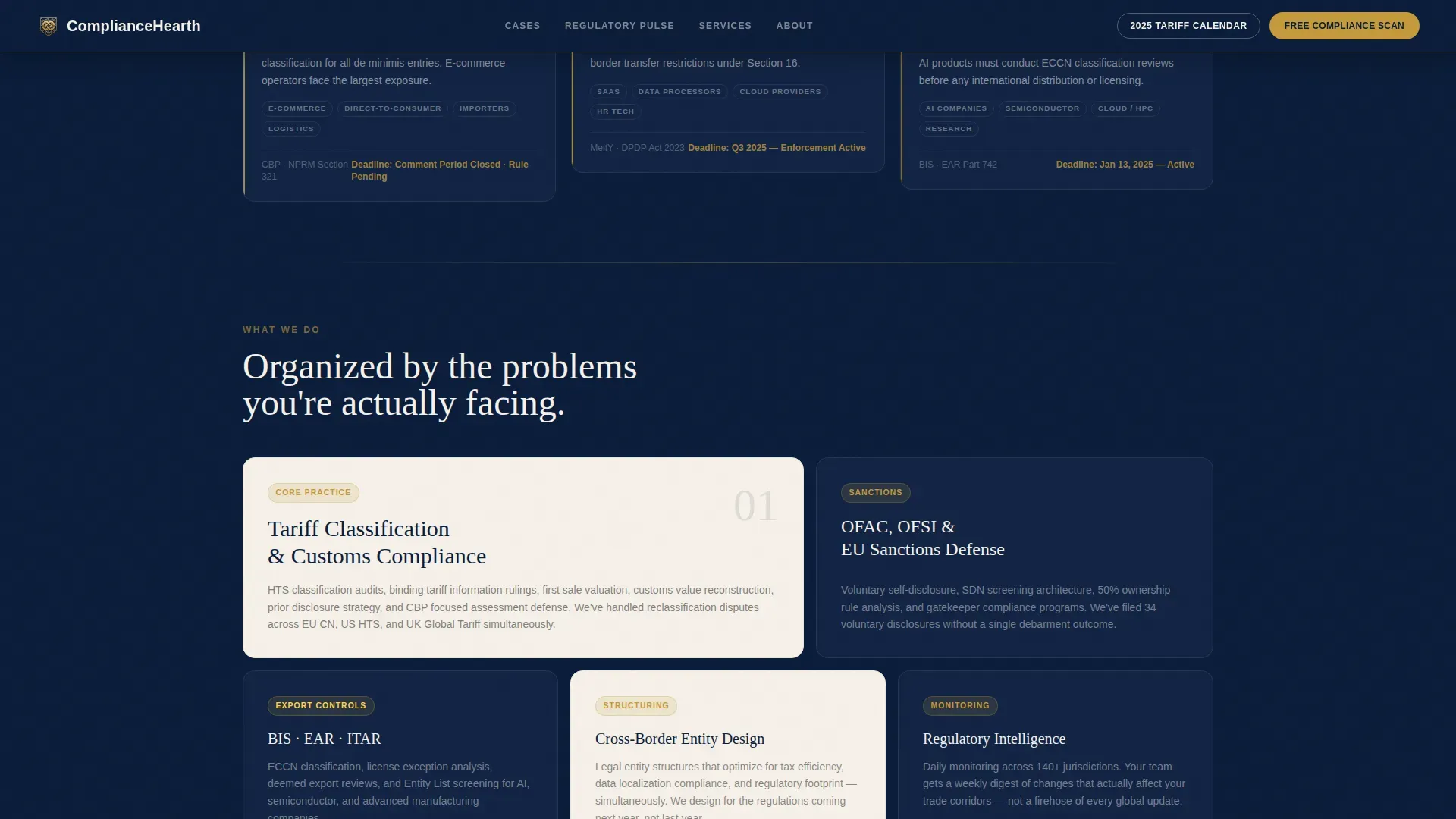 Cross-Border Compliance | Free Website Template | Rocket