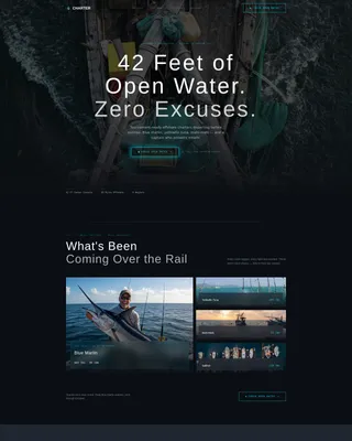 Fishing Boat Landing Page Template | Tech Glass Design