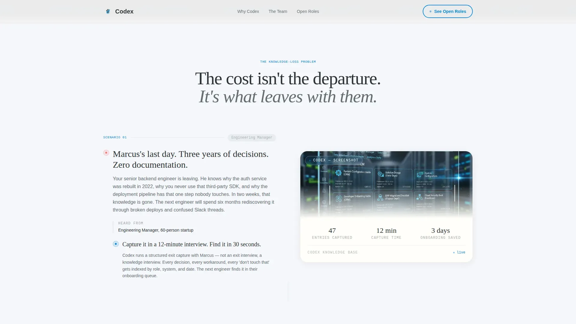 Institutional Knowledge Capture Recruitment Landing Page Template