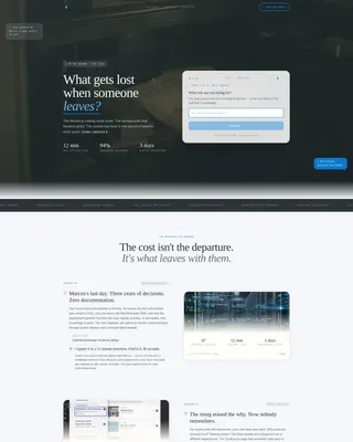 Institutional Knowledge Capture Recruitment Landing Page Template