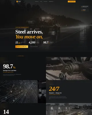 Flatbed Towing Service Landing Page Template